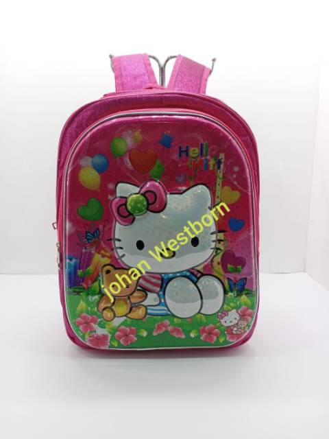 Tas Ransel Sekolah Gliter 3D