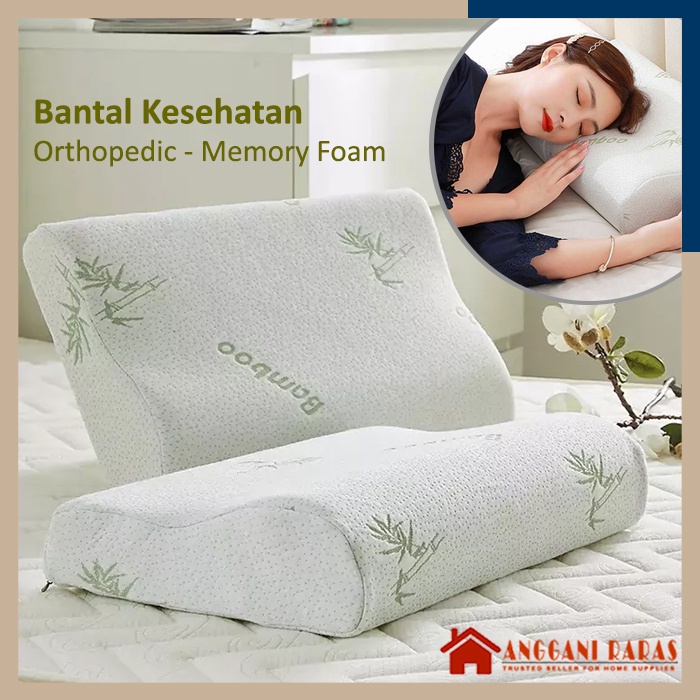 Bantal Kesehatan Bantal Memory Foam Terapi Leher dan Punggung Nyaman Empuk