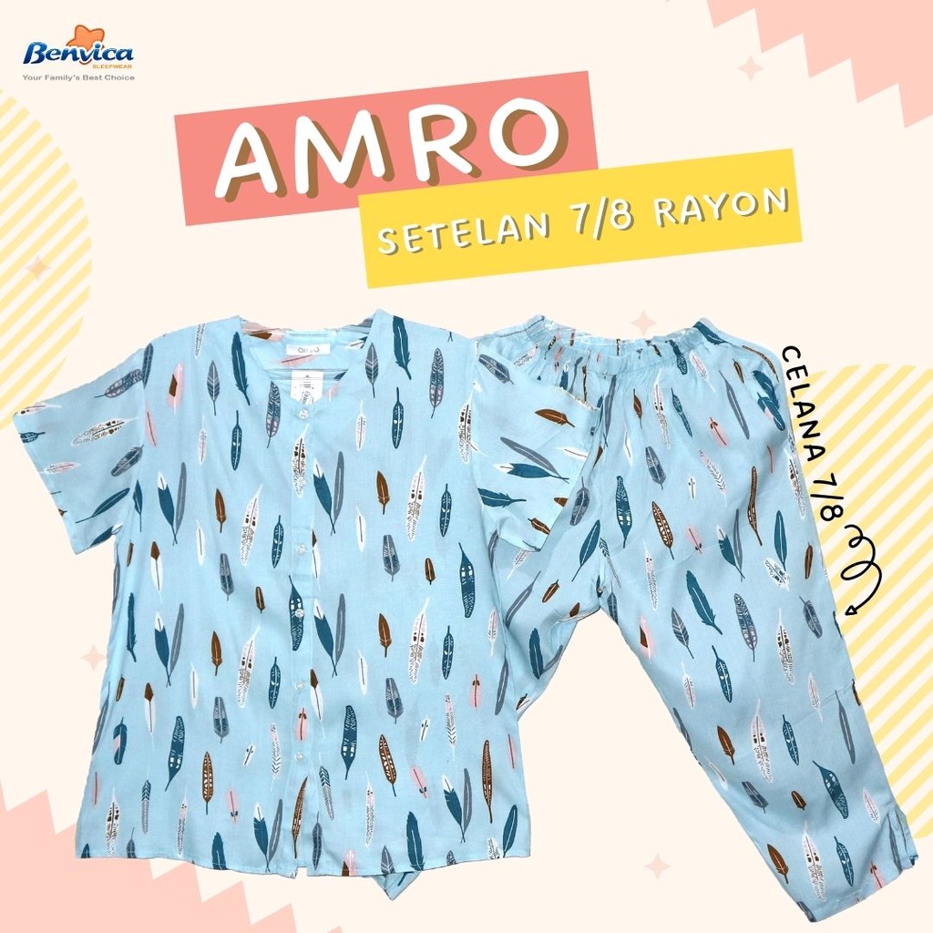 Baju Tidur Setelan 7/8 Rayon Amro