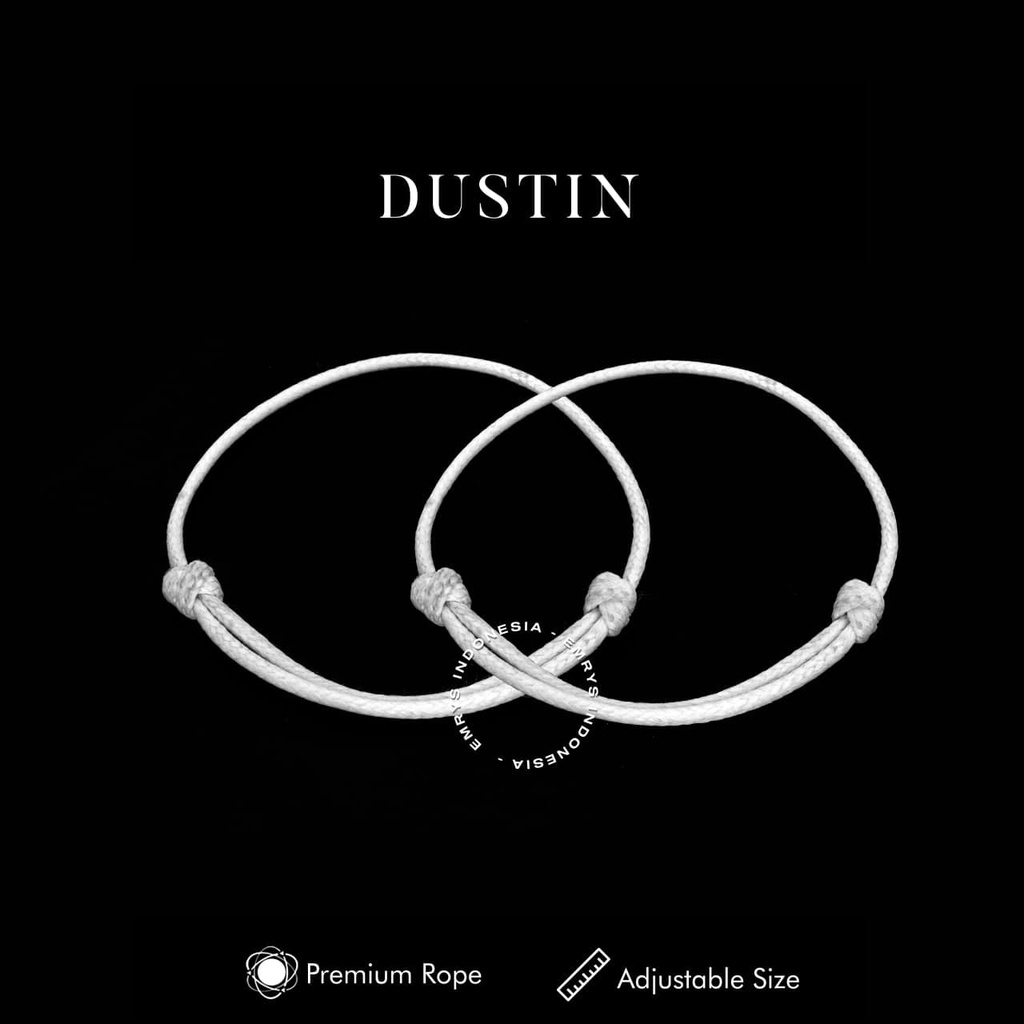 BELI 2 GRATIS 1 Emrys DUSTIN WHITE Simple Bracelet Gelang Couple pria wanita termurah