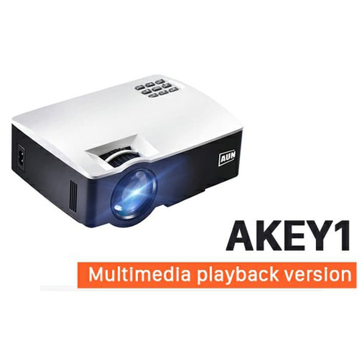 AUN AKEY1 Proyektor 1080P 1800 Lumens 1080P USB HDMI VGA SD Card AV