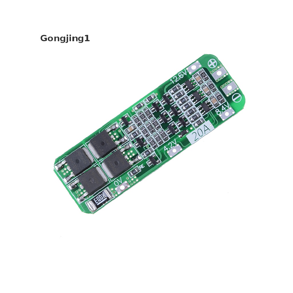 Gongjing1 Papan PCB BMS Pelindung Charger Baterai Lithium Li-ion 18650 3S 20A 12.6V