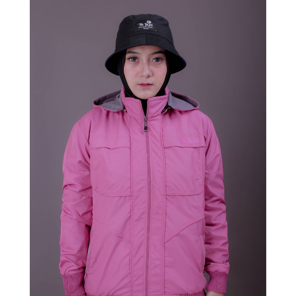 JAKET WANITA MUSIM HUJAN JAKET PARASUT CEWE OUTDOOR WATERPROOF TEBAL HANGAT PREMIUM