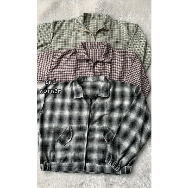 ALUNA TARTAN JACKET | JAKET TARTAN KEMEJA KOTAK KOTAK FLANEL