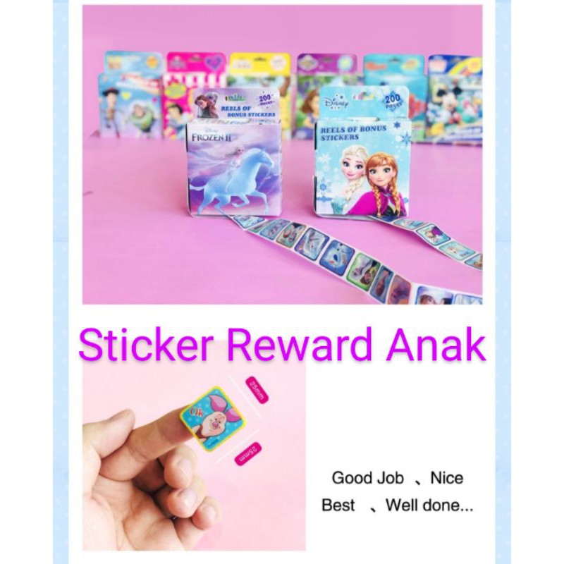 Sticker Reward Anak Karakter Kartun (Reward Kotak)