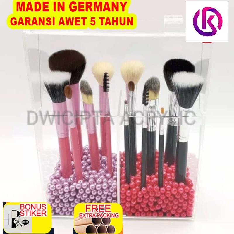

Murah Acrylic Brush Holder 2 Holes / Tempat makeup