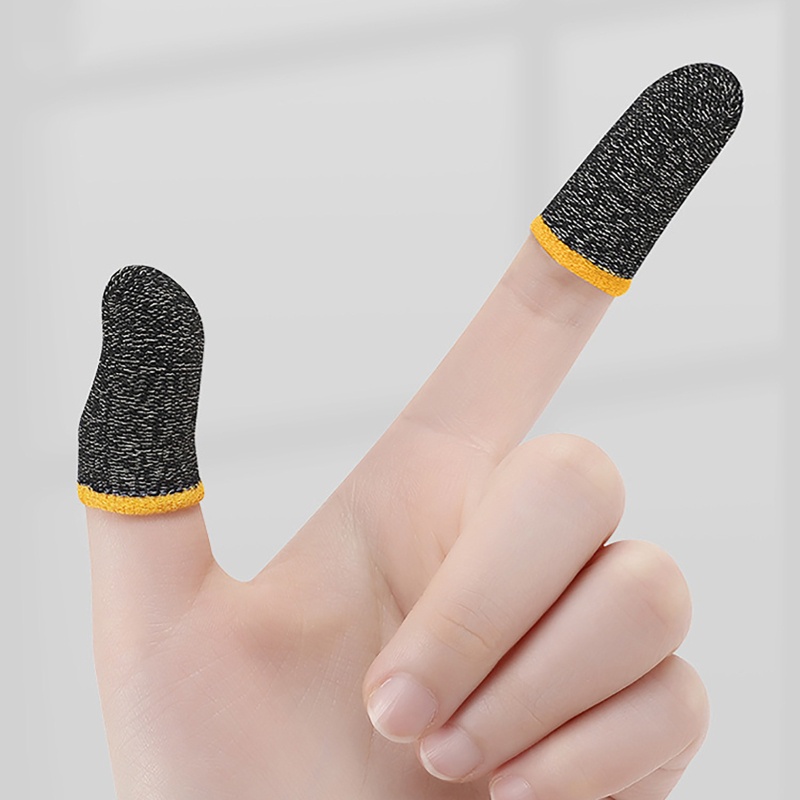 Btsg 1pasang Sarung Jari Gaming Finger Sleeve Fleksibel Serat Tembaga Game Untuk