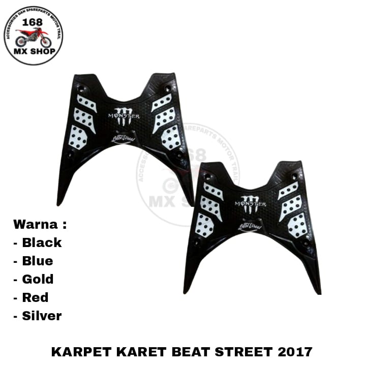 KARPET KARET INJAKAN KAKI MOTOR BEAT STREET 2017 ALAS KAKI