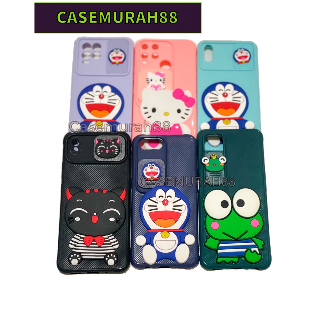 SOFT CASE BONEKA/KARAKTER DISNEY + SLIDE CAMERA PROTECTOR INFINIX HOT 11