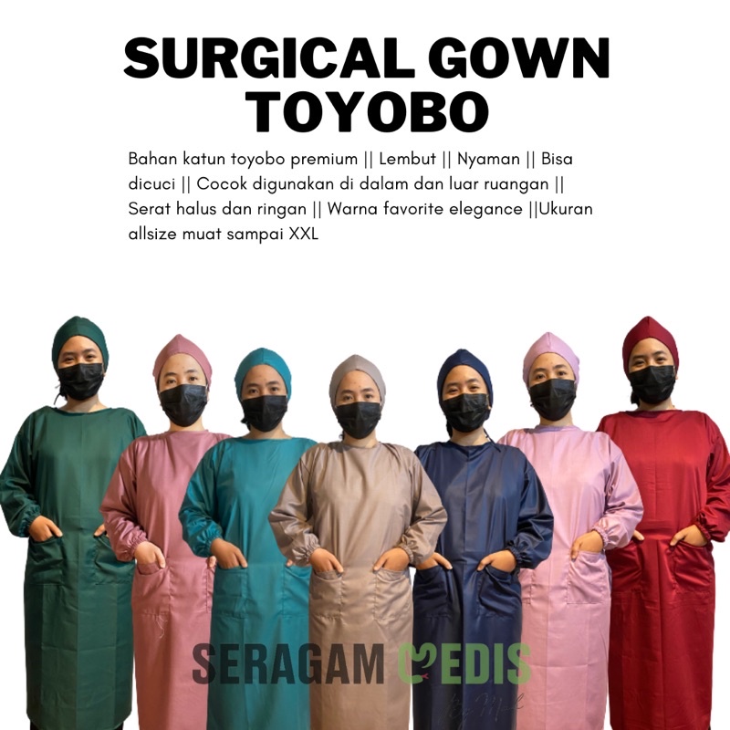 Surgical gown Toyobo / gown medis toyobo / gown kain toyobo