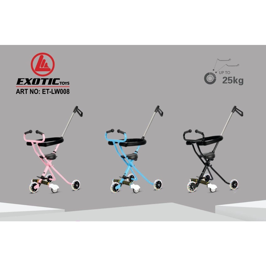 EXOTIC MAGIC STROLLER/DORONGAN ANAK EXOTIC LW Dan PMB S05. DORONGAN ANAK DARI 6 BULAN (4 RODA) MAGIC STROLLER