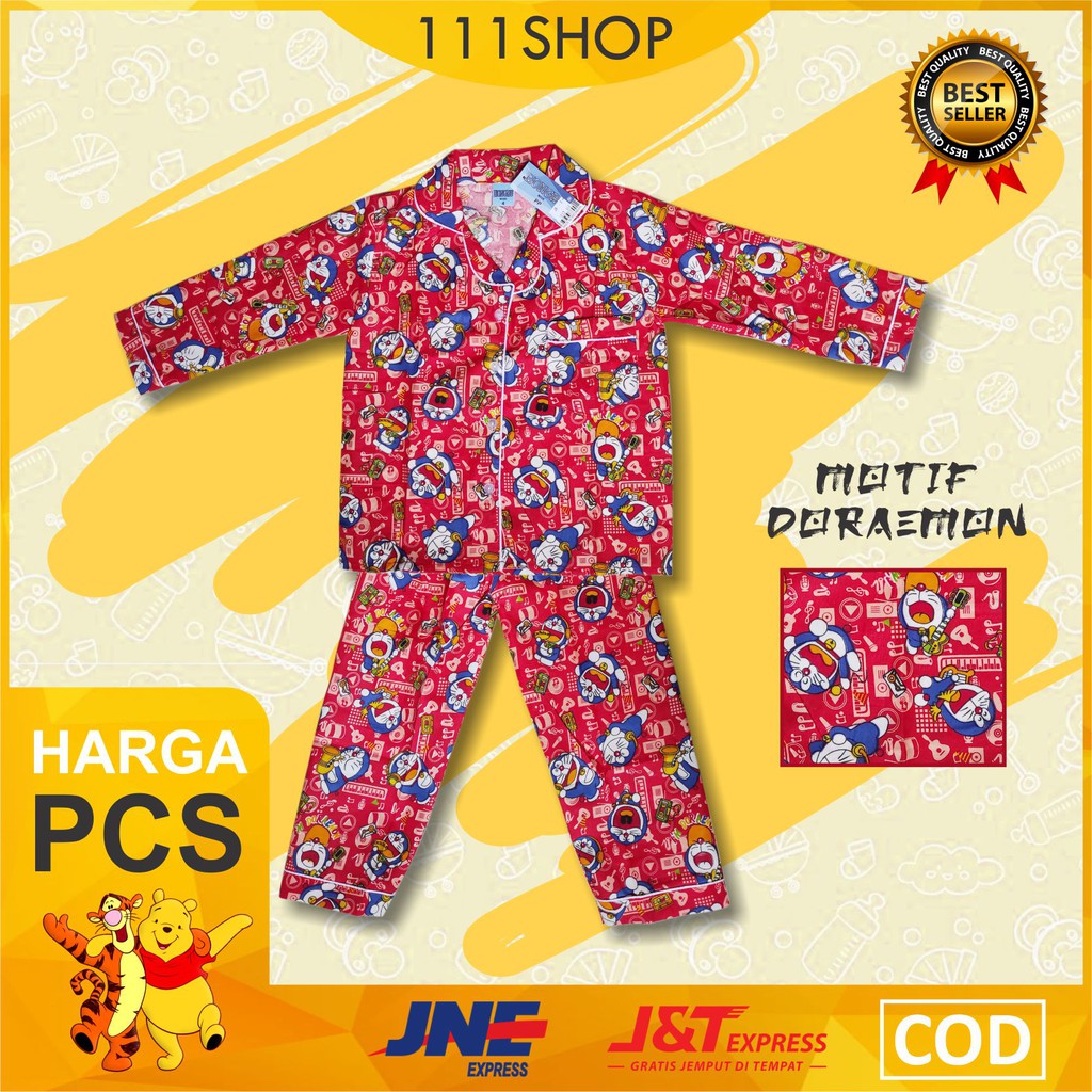 PIYAMA BAJU TIDUR ANAK MOTIF DORAEMON UNISEX