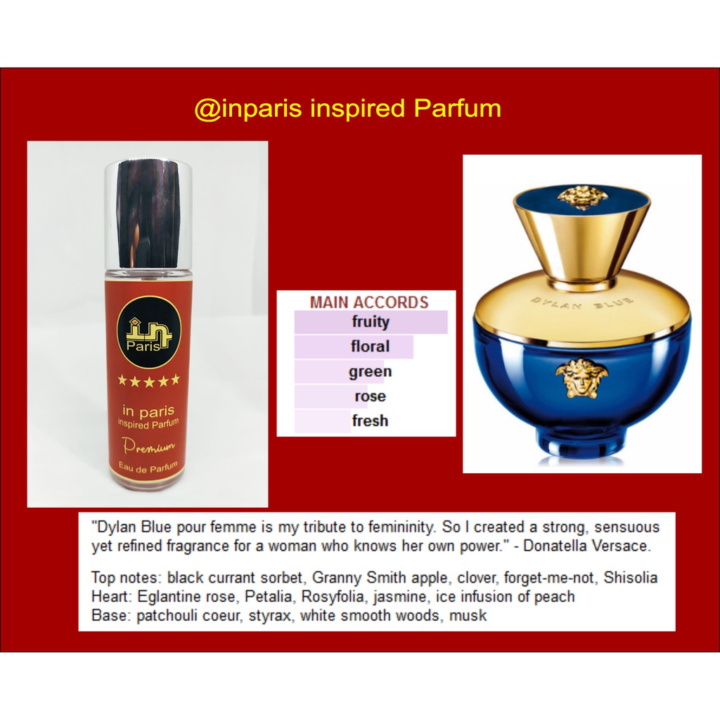 in Paris Parfum inspired DYLAN BLUE FEMME