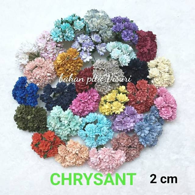 Paper Flower Chrysant 2 cm Seri A