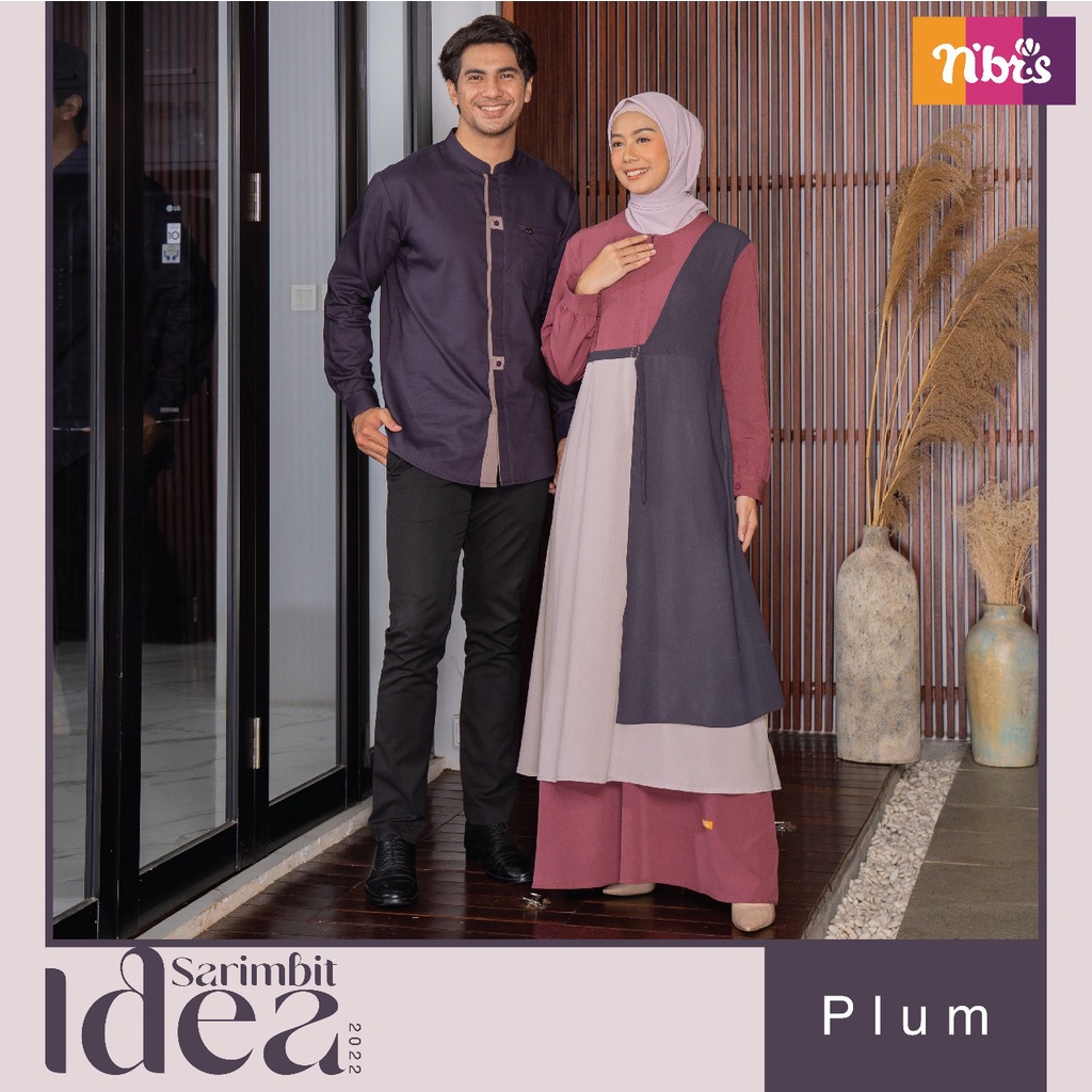 Nibras Sarimbit Idea Plum Baju Couple Keluarga Sarimbit Lebaran Kompak Seragam Pengajian