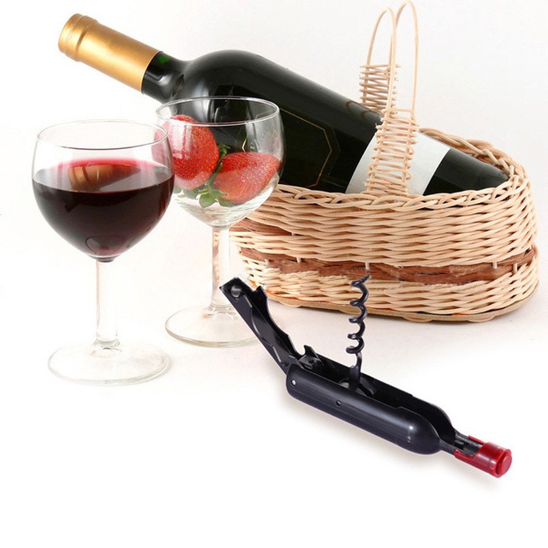 Alat Pembuka Botol Bir / Wine Portable Multifungsi Bahan Stainless Steel