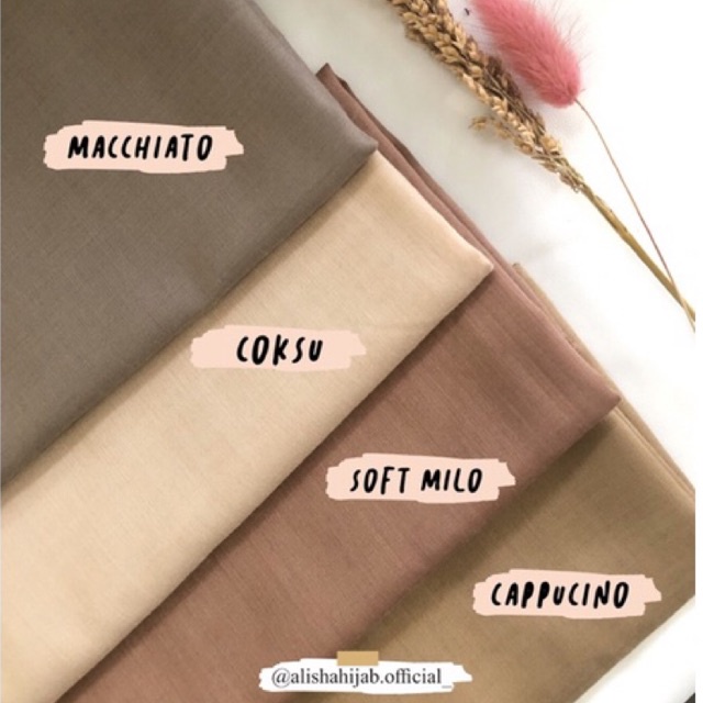 (Voal Premium) Hijab Segi Empat Voal Premium Jilbab Square Earth Tone Kerudung Anti Letoy Putih Bers