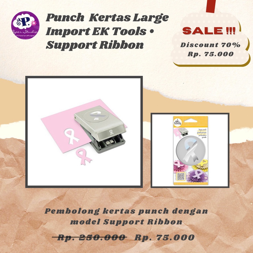 

PEMBOLONG KERTAS (Punch Kertas Large EK Tools • Support Ribbon Punch)