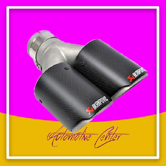 TAILPIPE KNALPOT MOBIL AKRAPOVIC BURN TIP CARBON KEVLAR MUFFLER Kenalpot CABANG DOUBEL ORIGINAL