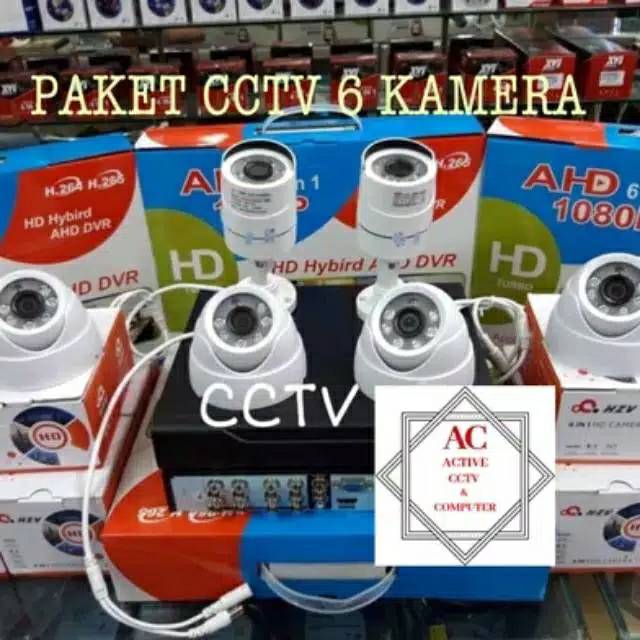 PAKET CCTV MURAH 720P 3MP 6 KAMERA CCTV DVR 8 CH CHANNEL