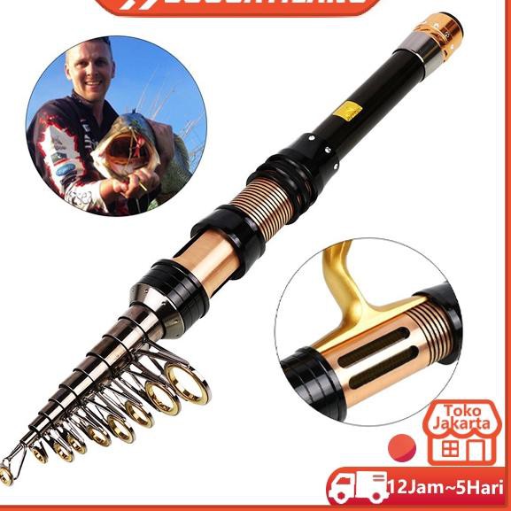 New Promo ! Sougayilang Spinning Fishing Rod Joran Pancing Cute Mini Carbon Pocket Telescopic Fishin