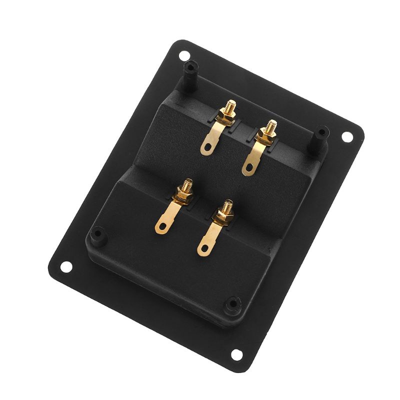 btsg Terminal Cup Connector 266 Parts Express Binding Posts Gold Banana Jacks Recessed Bi-Amp Speaker Box Black