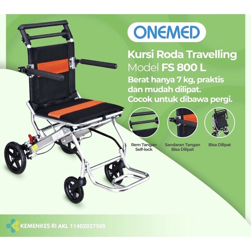 KURSI RODA TRAVEL FS 800 L ONEMED FS800