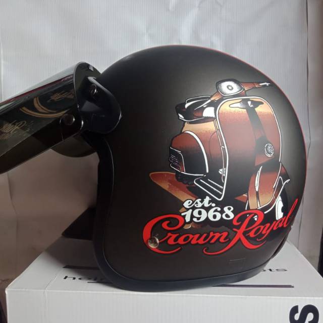 

HELM BoGo Cat Gambar plus kaca flat