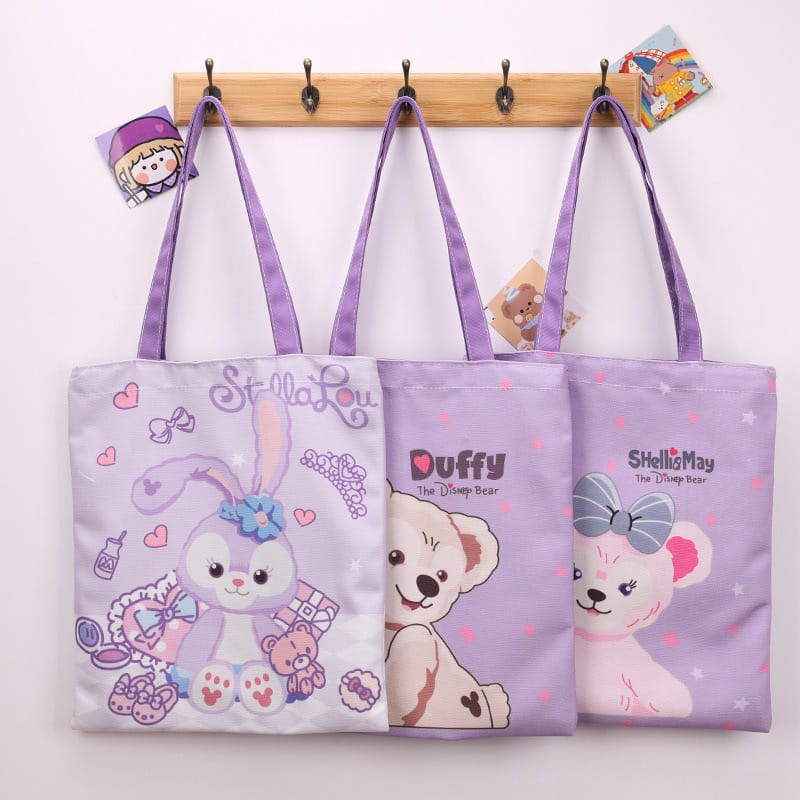 ~ PIYOSHI08 ~ Tote Bag The Bear Tas Bahan Dinir Desain Sablon AF115