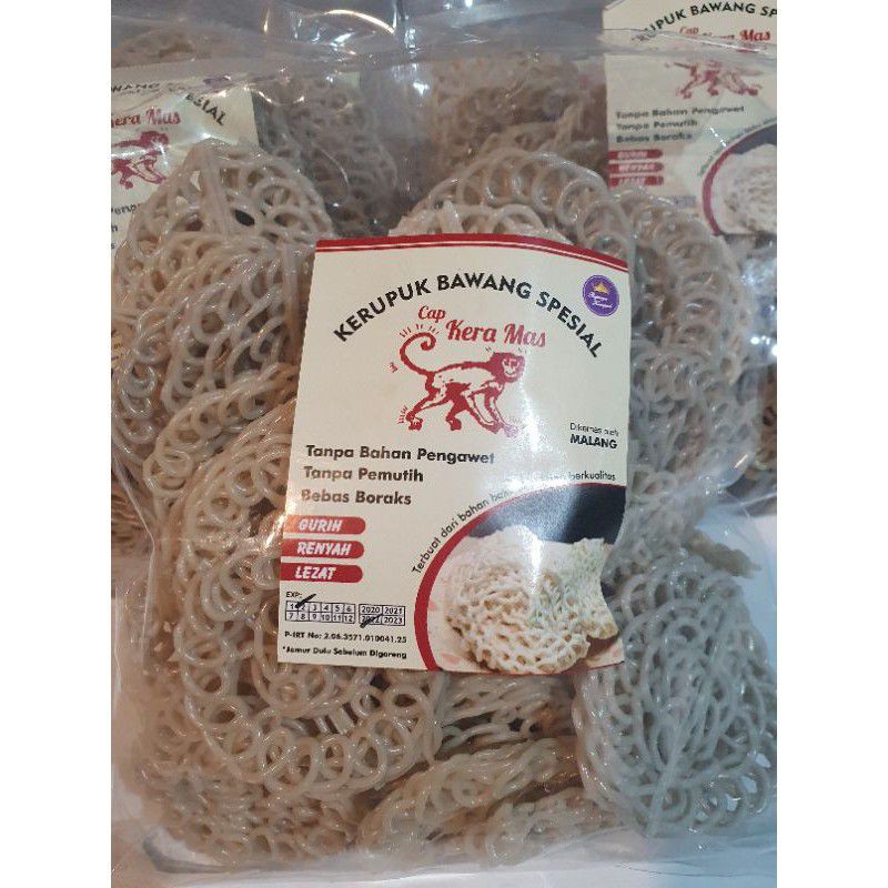 KRUPUK KERUPUK BAWANG SPECIAL 'KERA MAS' (MENTAH) 350 gr