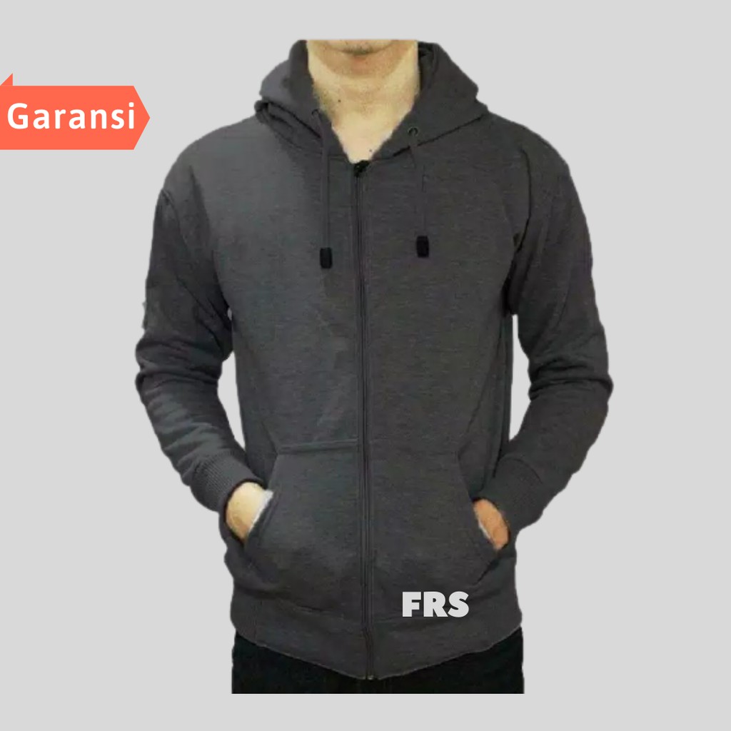 Jaket Sweater Hoodie Polos Pria Wanita Original Abu Tua | Hoodie Polos | Sweater Polos