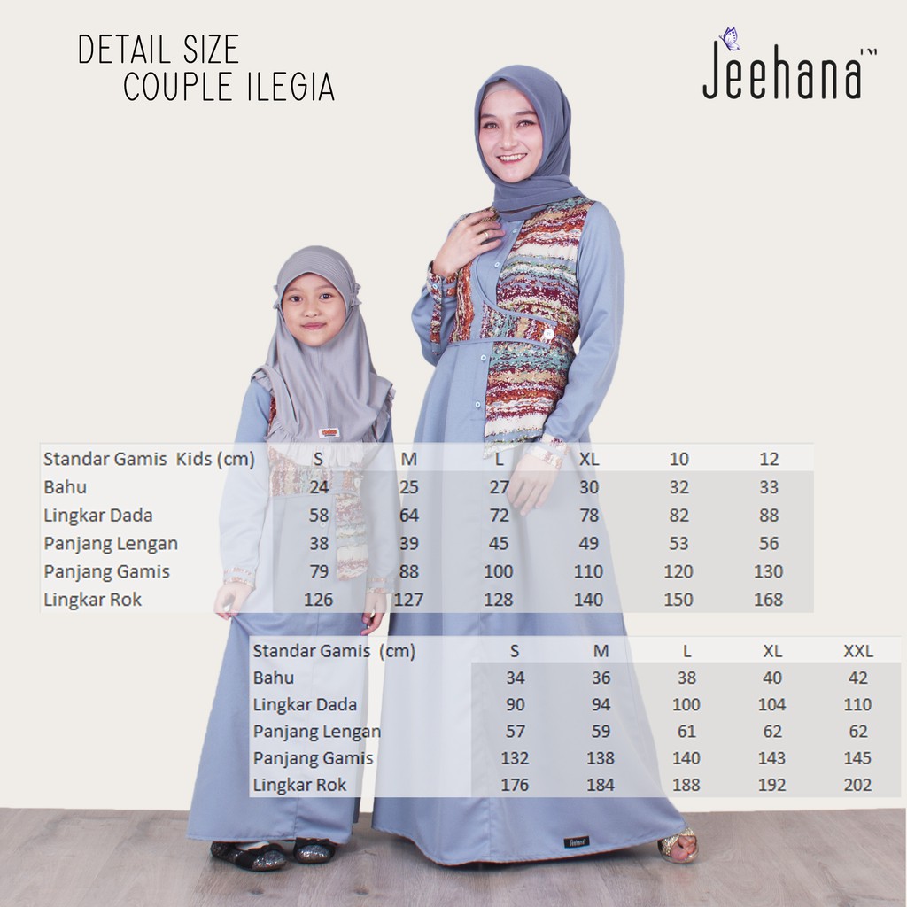 Gamis Ilegia Dewasa/ Gamis Syari Size S M L XL Fashion Muslim Gamis Terbaru 2021/  Sarimbit Keluarga Ilegia-8