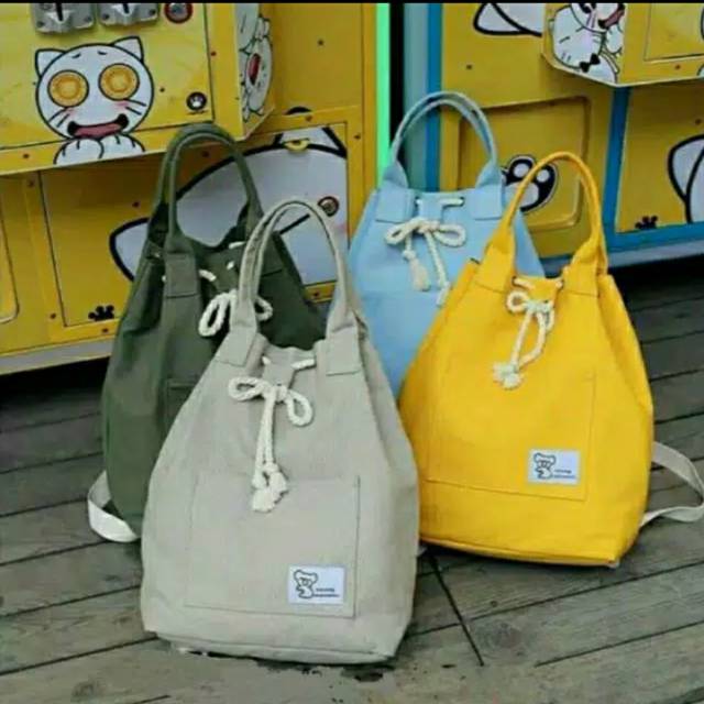 Tas Stylish Mini Backpack Canvas