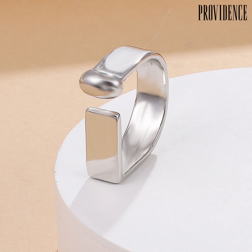 Cincin Model Terbuka Bentuk U Bahan Alloy Untuk Unisex