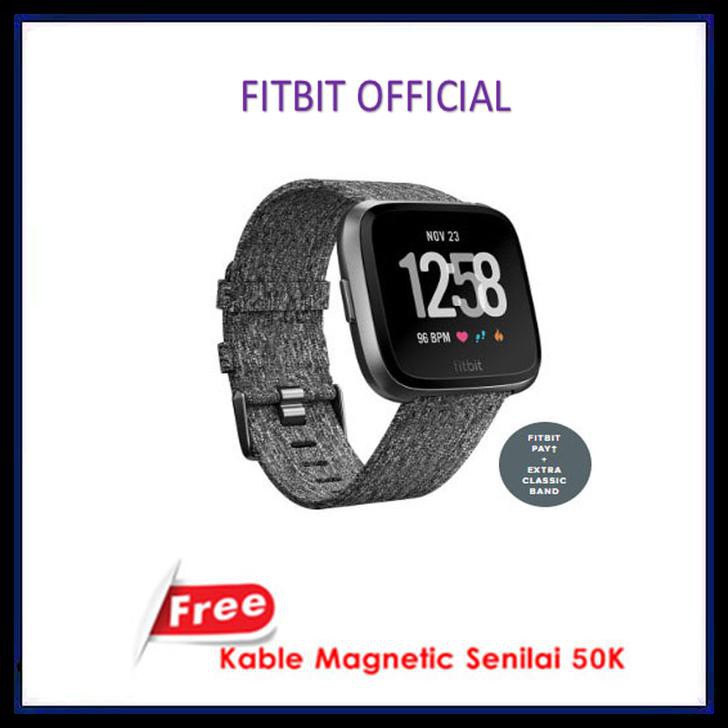 fitbit versa special edition charcoal woven