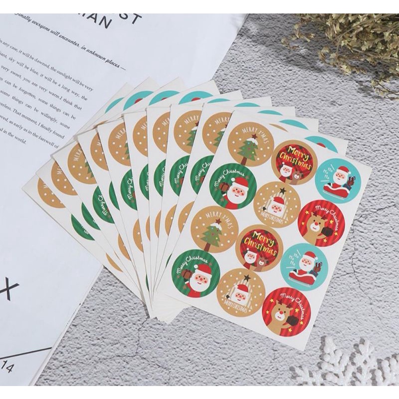 

Stiker Merry Christmas Santa Buat Souvenir/ Kado/ Hampers Natal