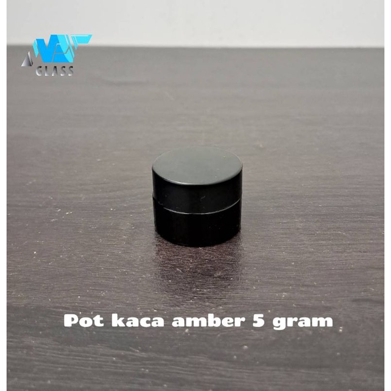 pot kaca amber 5gr / botol kaca pot cream 5ml / pot cream kaca 5ml