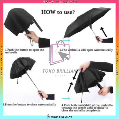 【SEMUA OTOMATIS】 [𝐓𝐄𝐑𝐁𝐀𝐑𝐔] Payung Folding Travel Umbrella Lipat Anti Sinar UV Premium Bagus Bahan Tebal Warna Warni Estetik