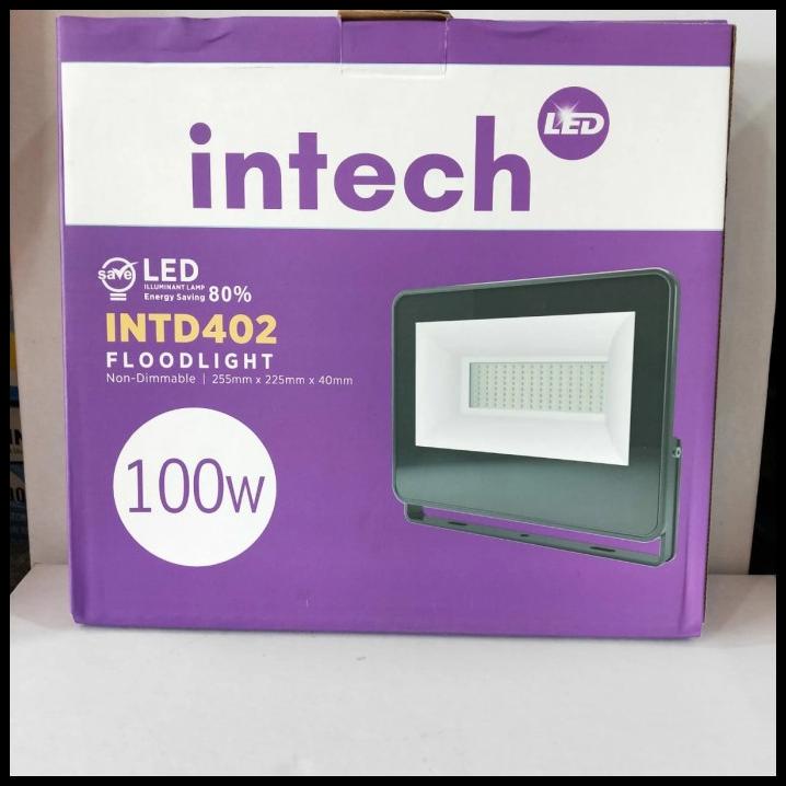 Lampu Tembak Led 100 Watt Intech Intd402/Lampu Sorot 100 Watt Putih