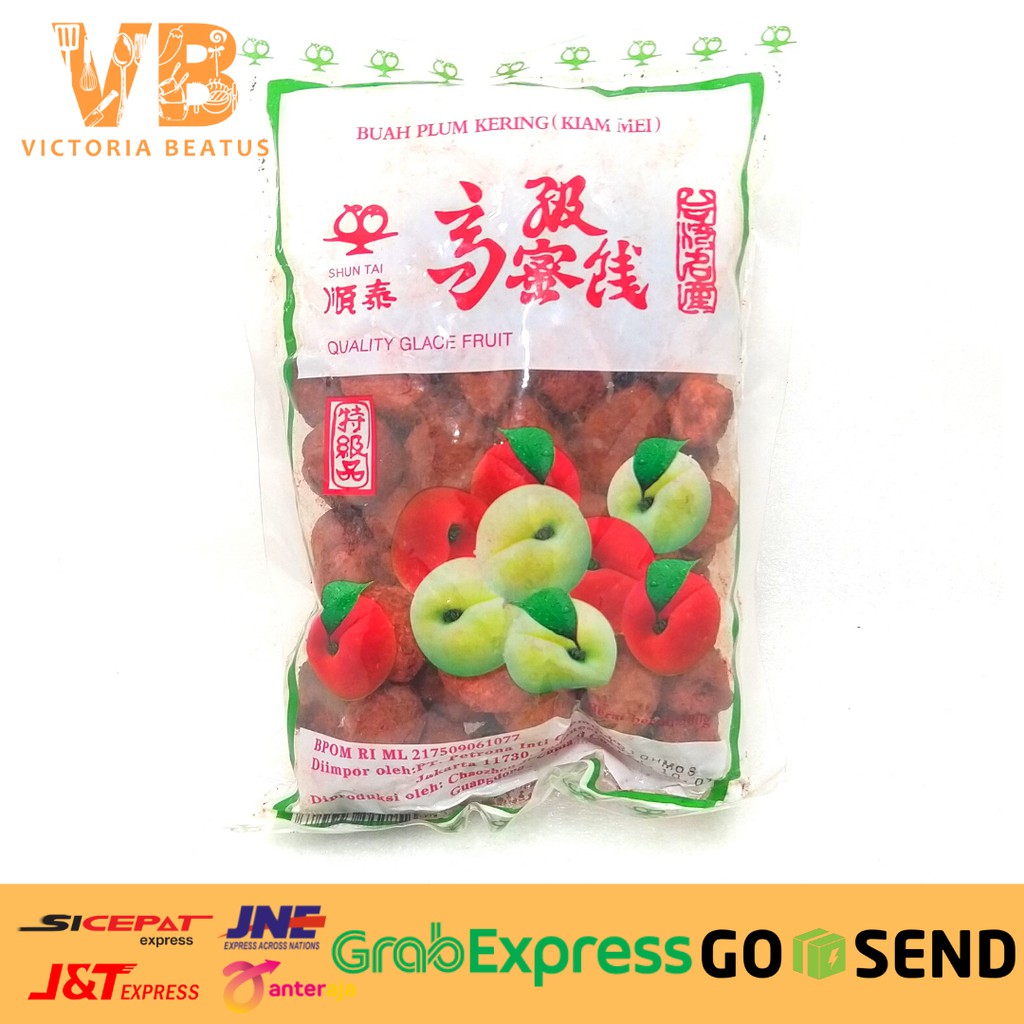ShunTai Buah Plum Kering 300 Gram / manisan kiam mei merah / kiam boi