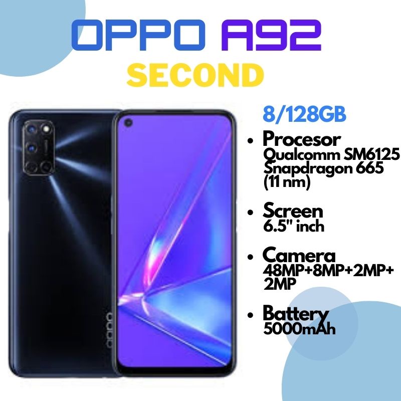 Oppo A92 Second 8GB/128GB Twilight Black Mulus