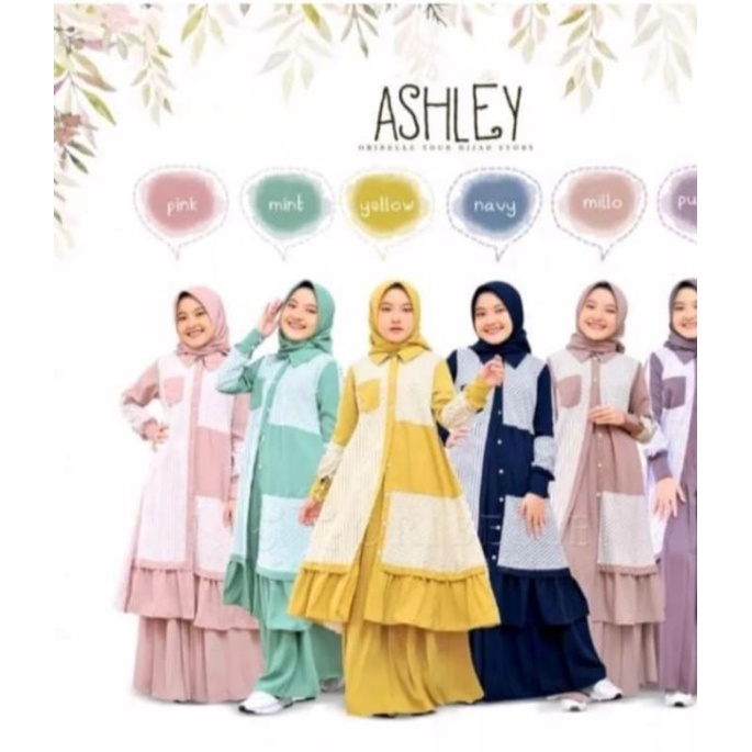 ASHLEY KIDS /GAMIS ANAK KEKINIAN/GAMIS ANAK TERBARU/GAMIS ANAK KEREN/SETELAN ANAK TERBARU/GAMIS MUSL