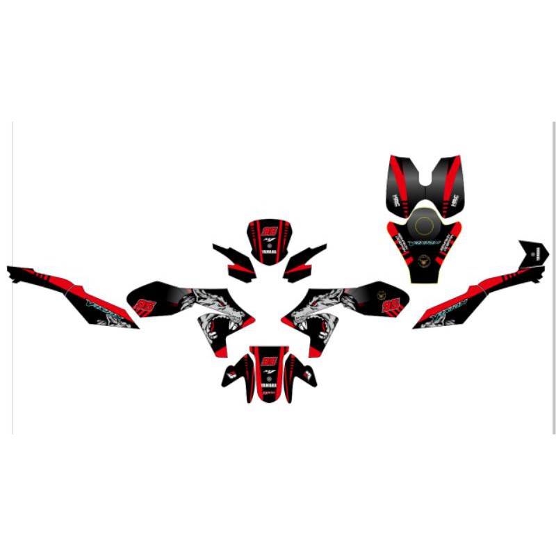 dekal Stiker fullbody new Vixion serigala