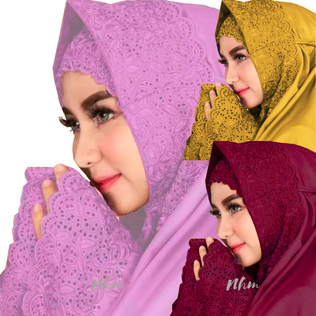 NHM Mukena Fatimah Bestseller, Mukena Dewasa Katun Renda