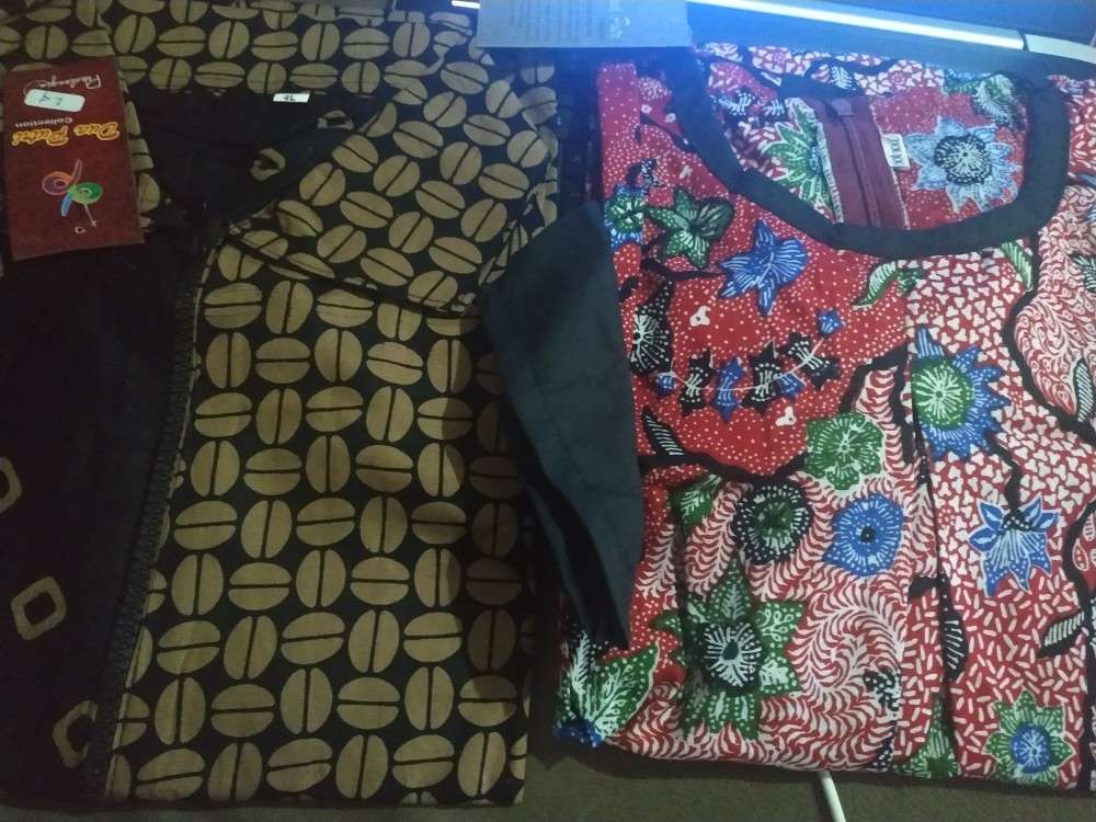 Batik Wanita Atasan Blouse Lengan Panjang  S-m-l-xl-xxl-3l-4l-5l Batik Dua Putri Collection