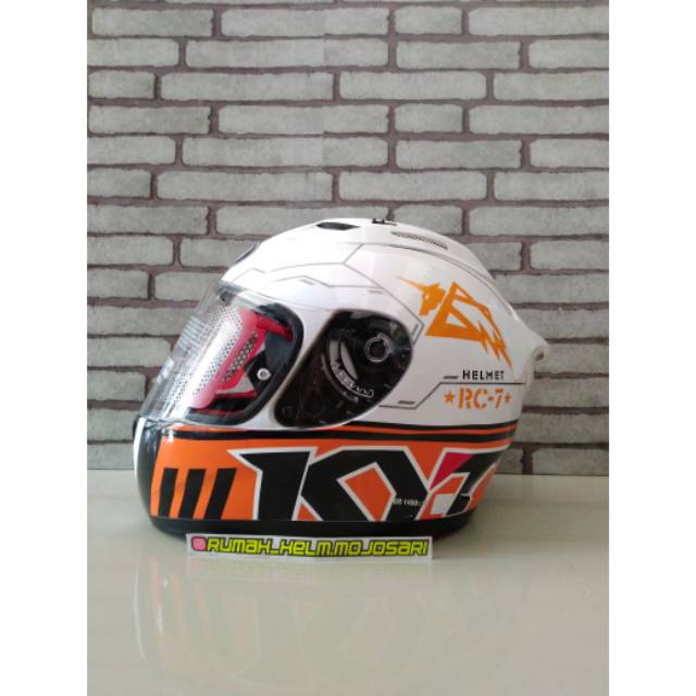 KYT RC7 seri 11 Flat visor original bukan R10 K2rider Falcon Vendetta ongkir 2kg
