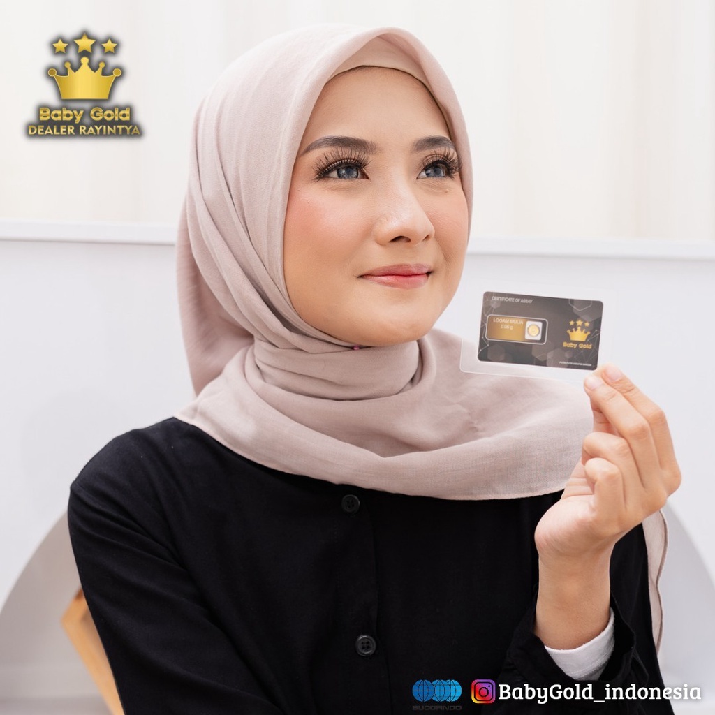 [NEW BG HITAM 0.05 GRAM] LM Logam Mulia 24 Karat 0.05 gram Babygold Mini gold Minigram Emas Kecil Dealer Resmi Babygold Hitam 0.05 gram Bandung Logam Mulia Babygold Donsop