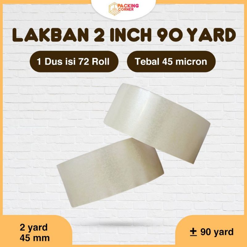 

Lakban Solatip Isolasi OPP Bening 2 Inch 45mm x 90 Yard 45micron MURAH