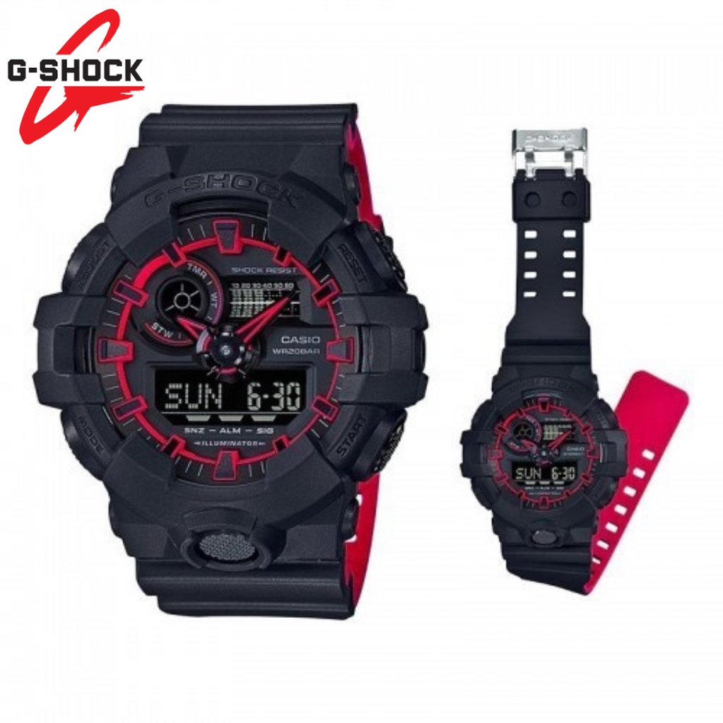 CASIO GSHOCK GA-700 FULLSET DUAL TIME ANALOG-DIGITAL AUTOLIGHT SPECIAL COLOR