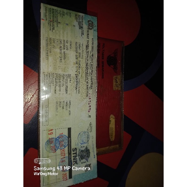 Surat CB100 k2 tahun 73 / Dokumen CB100e k2 tahun 73 plat ab jogja pajak on